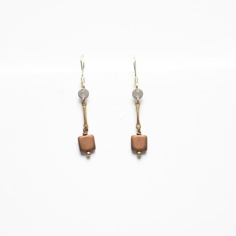 Earrings - Copper and Brass