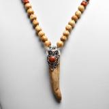 Elk Horn with Coral and Silver