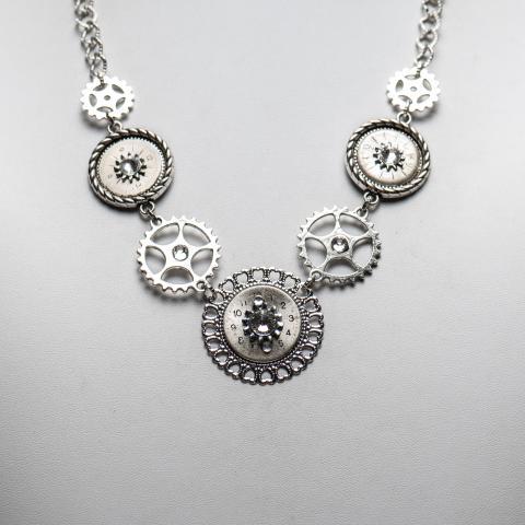Regal Necklace-Silver and Diamond